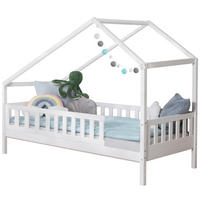 HAUSBETT 90/200 cm Weiss  - Weiss/Naturfarben, Modern, Holz (90/200cm) - MID.YOU