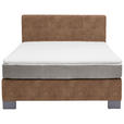 BOXSPRINGBETT 120/200 cm  in Braun  - Graphitfarben/Braun, Design, Holz/Textil (120/200cm) - Hom`in