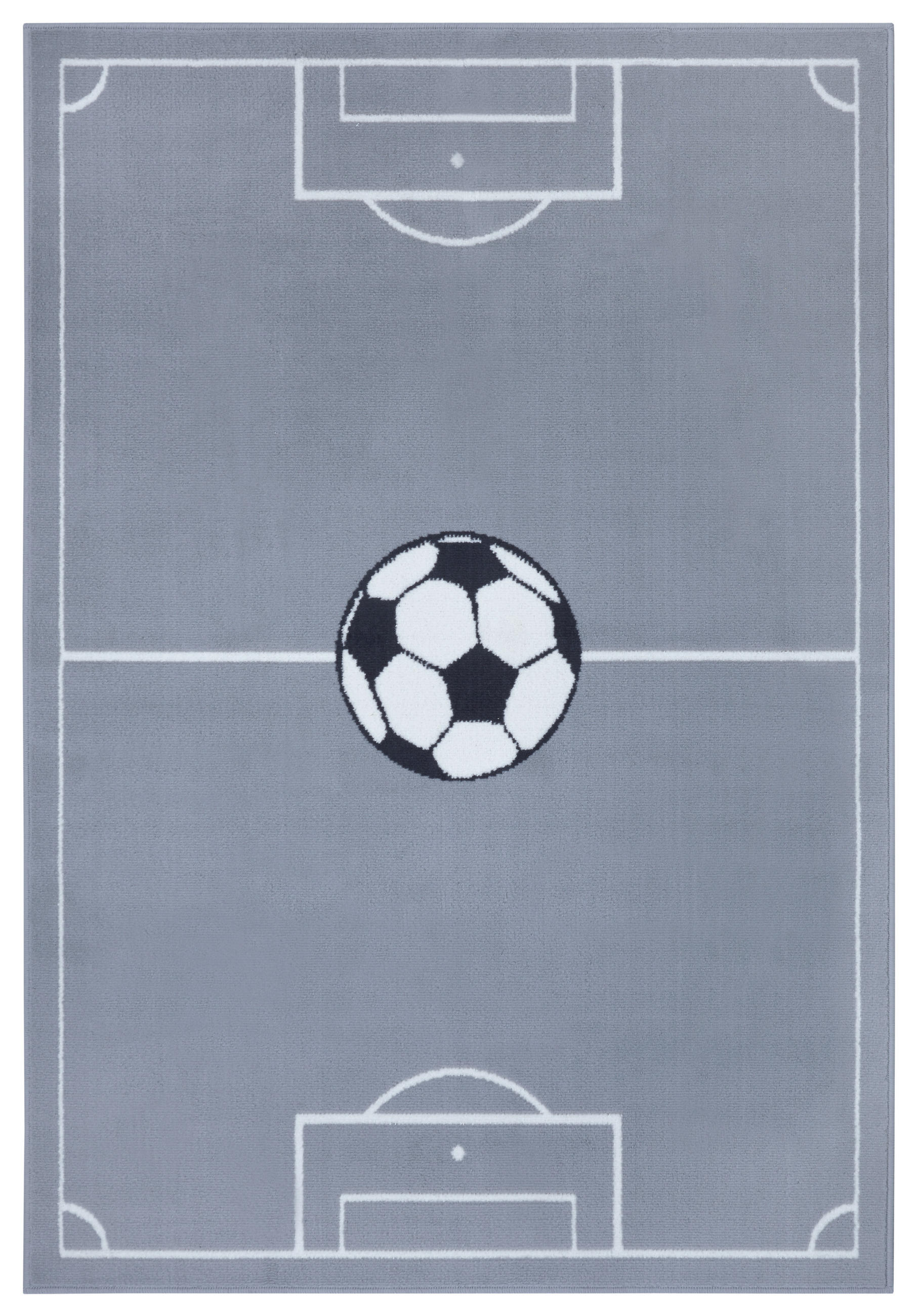 KINDERTEPPICH 120/170 cm Adventures Fußball  - Grau, Design, Kunststoff/Textil (120/170cm) - Hanse Home