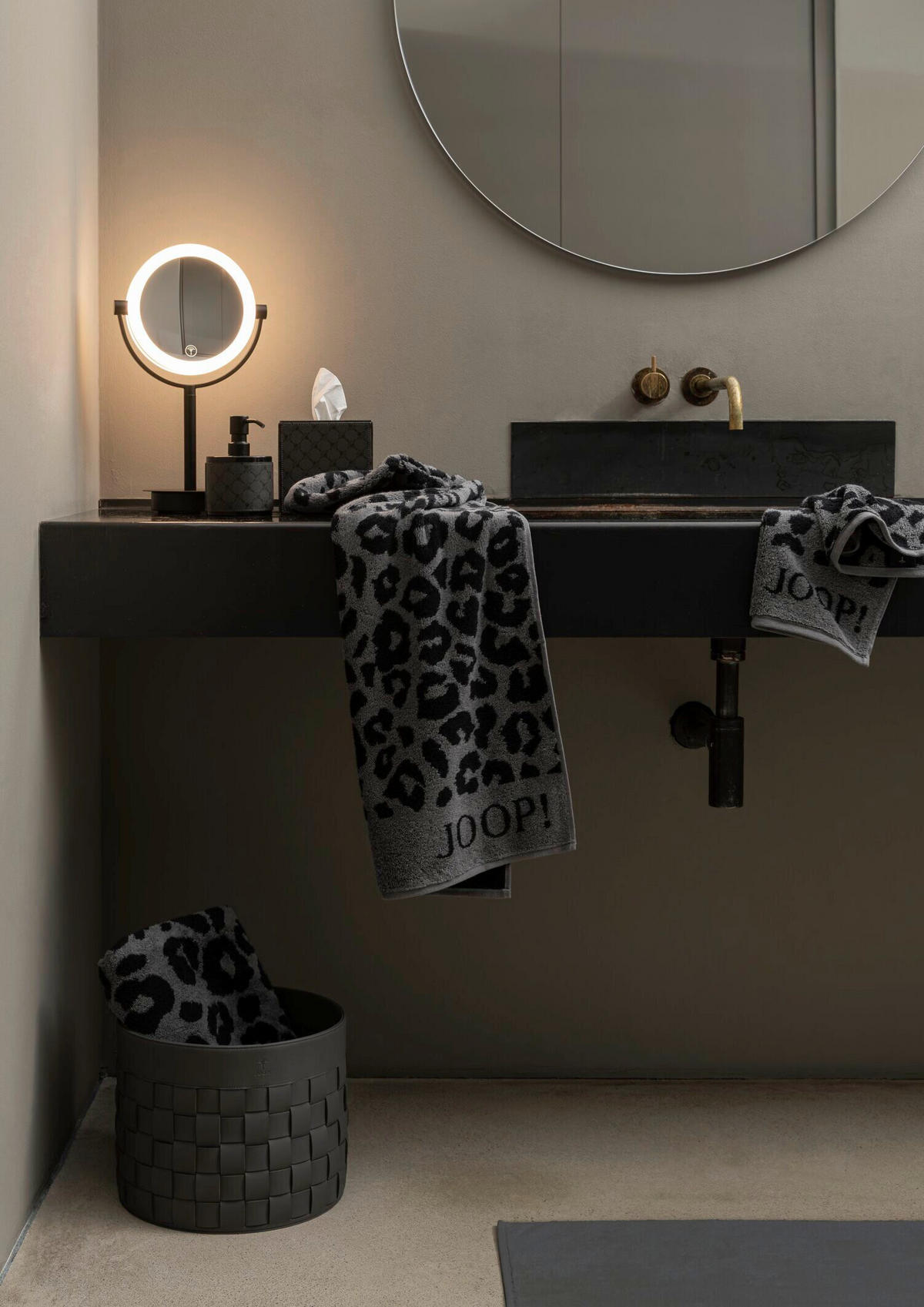 HANDTUCHSET JOOP! LEO Graphitfarben 2-teilig  - Graphitfarben, Basics, Textil (100/50cm) - Joop! Living