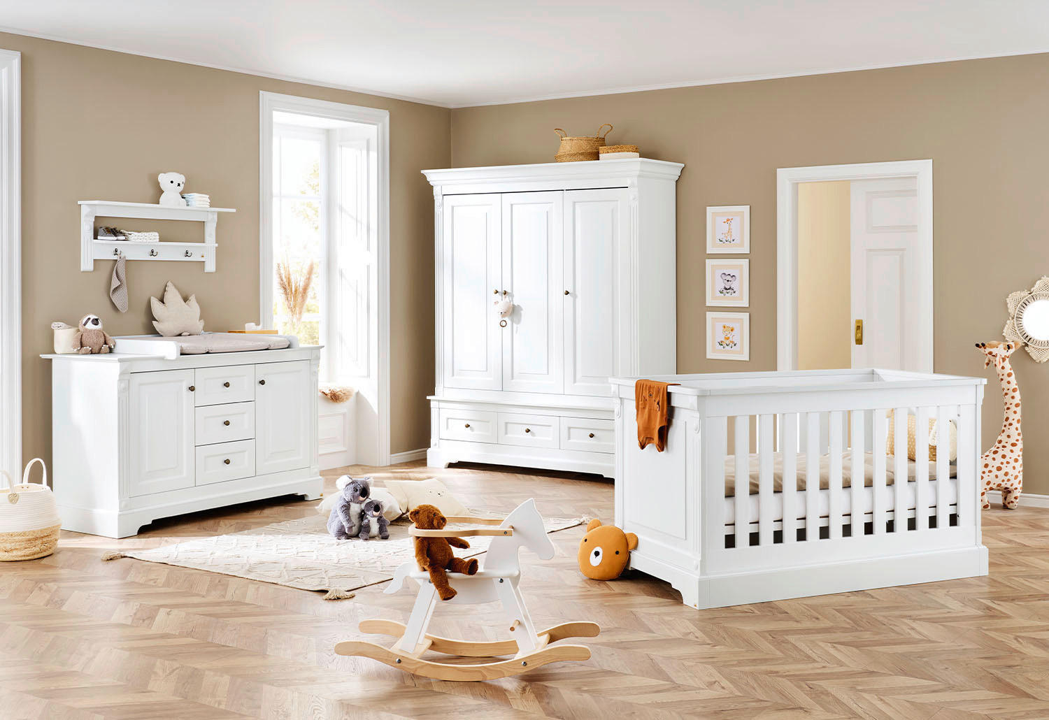 BABYZIMMER PINOLINO EMILIA  - Weiß, ROMANTIK / LANDHAUS, Holzwerkstoff - Pinolino