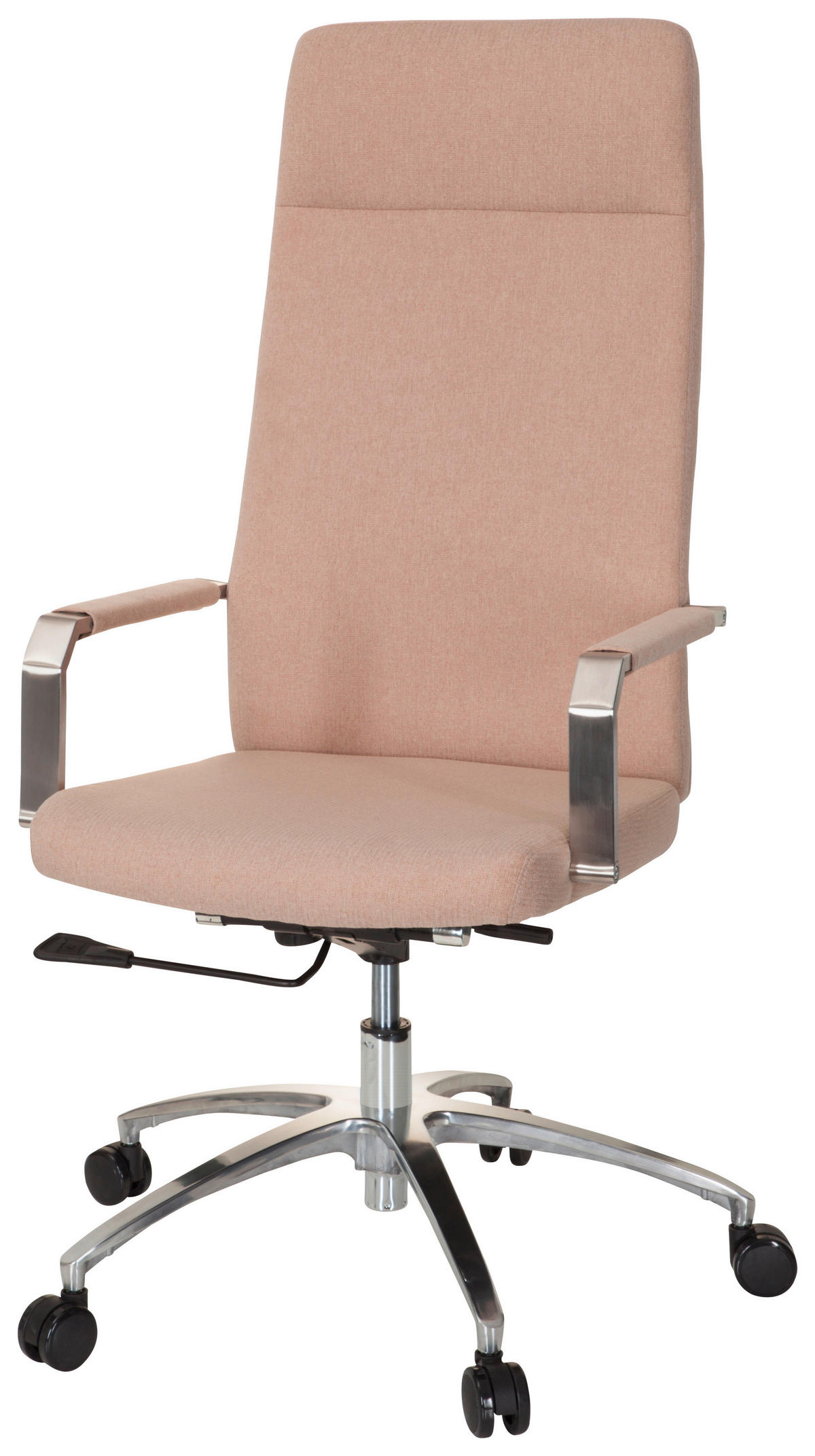 DREHSTUHL Flachgewebe Beige  - Beige/Alufarben, MODERN, Kunststoff/Textil (56/131/67cm) - MID.YOU