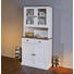BUFFET Kiefer massiv Weiß - Weiß/Braun, LIFESTYLE, Holz (90/191/45cm) - Carryhome