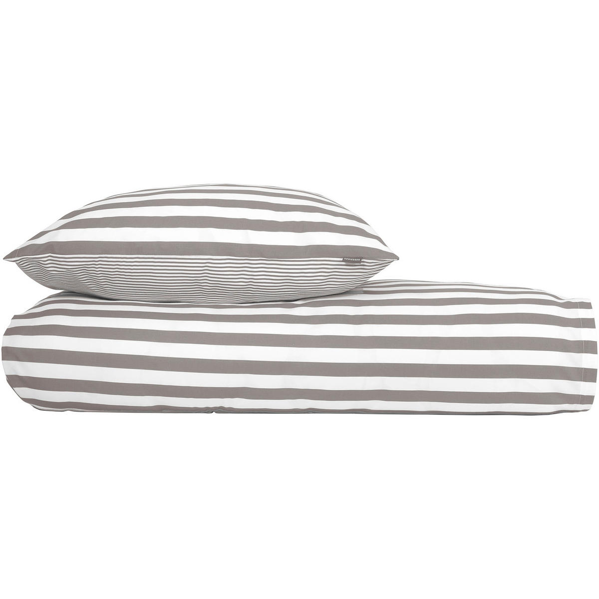 BETTWÄSCHE 2-teilig MARIE Renforcé 135/200 cm  - Grau, Basics, Textil (135/200cm)