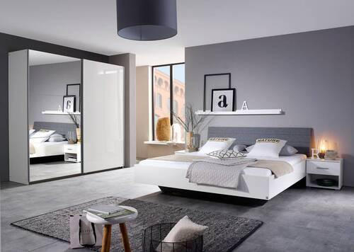 Thumbnail - Rauch Möbel Bett Rauch Halle, Weiß Hochglanz, 180x200 cm, Blauer Engel, Goldenes M, Made in Germany, Schlafzimmer, Bette...