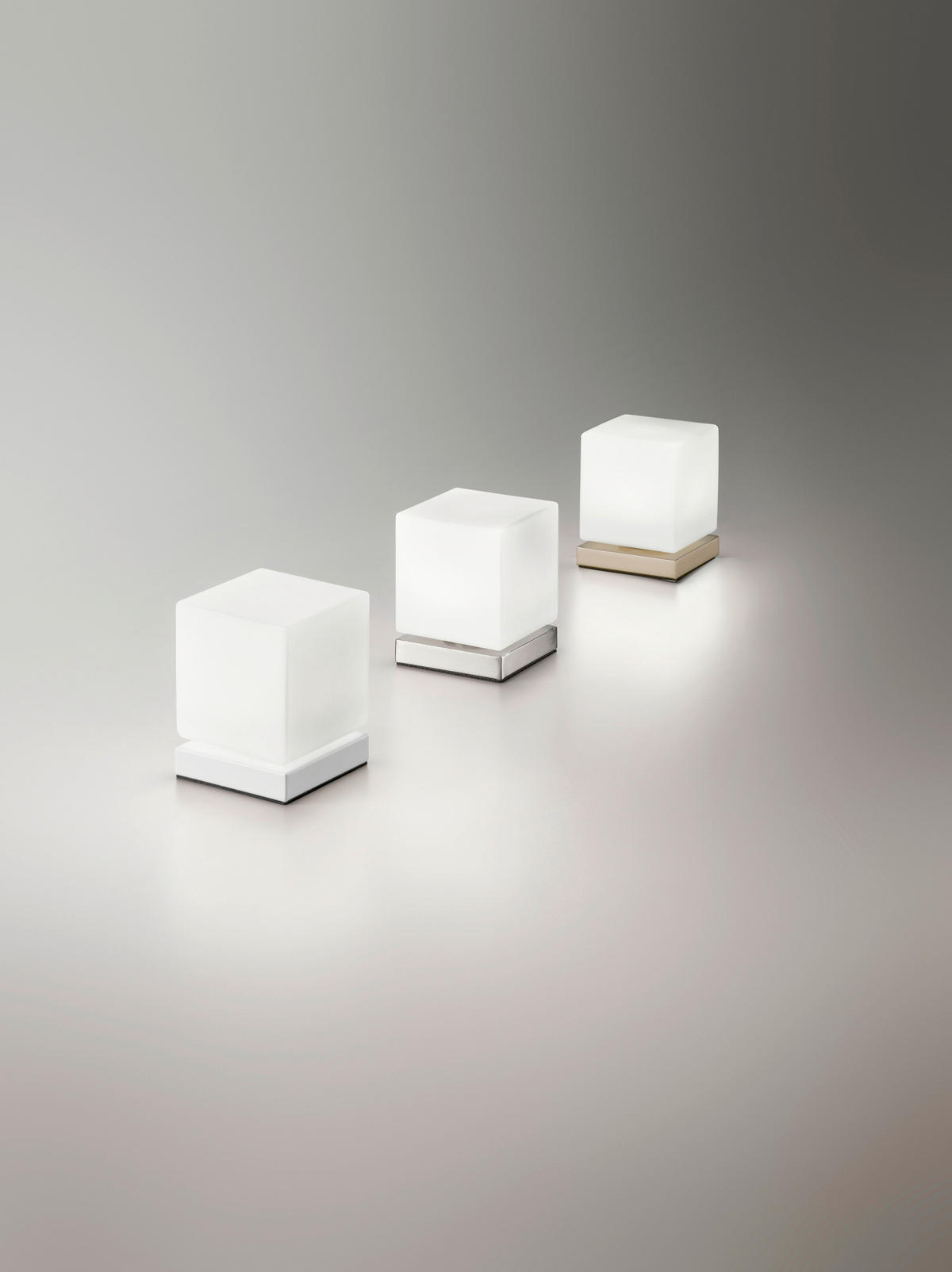 LED-TISCHLEUCHTE 11/11/14 cm   - Weiß, Basics, Glas/Metall (11/11/14cm) - Fabas Luce