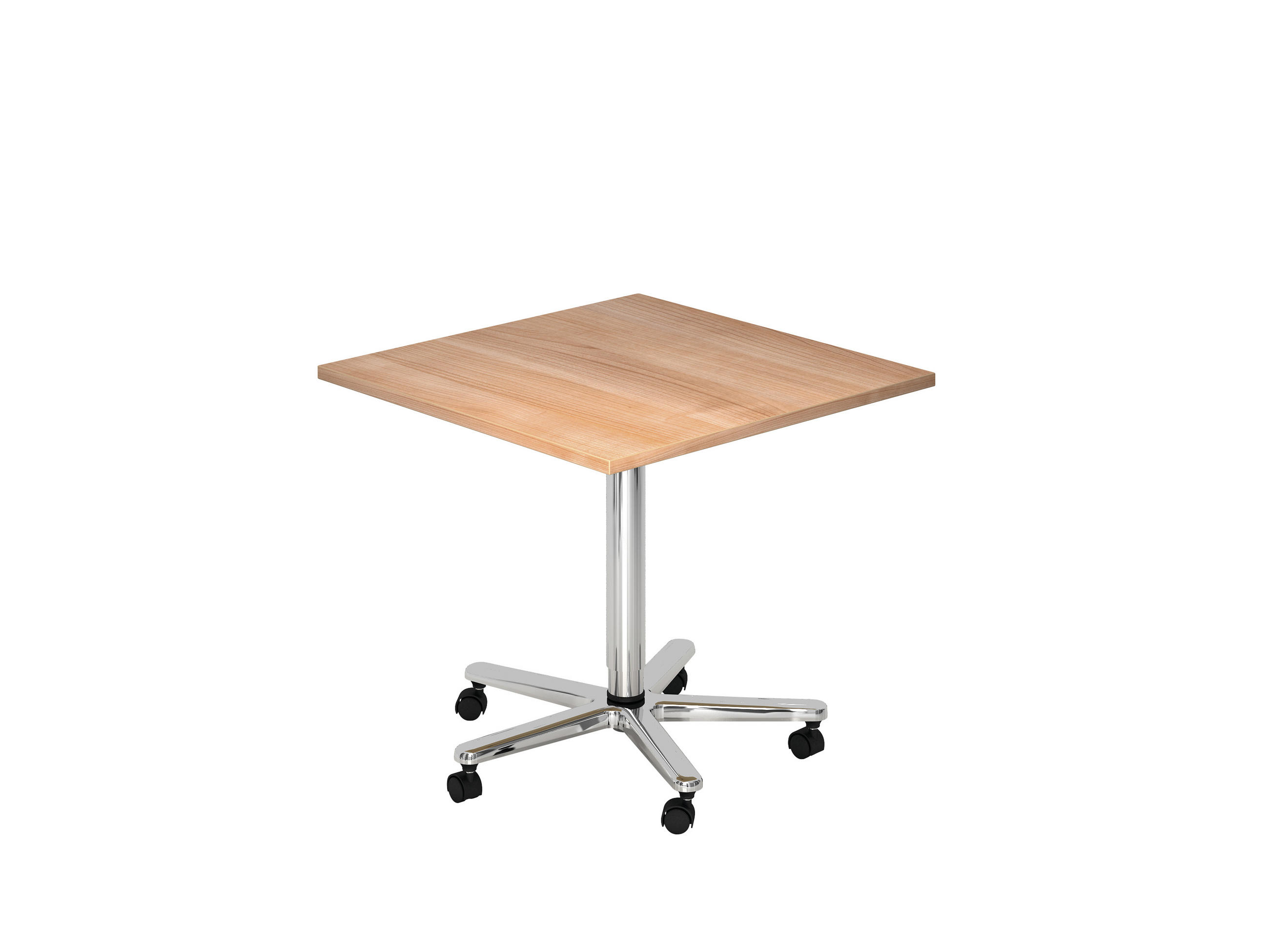 STEHTISCH 80/80/72-114 cm  - Chromfarben/Nussbaumfarben, KONVENTIONELL, Holzwerkstoff/Metall (80/80/72-114cm) - Venda