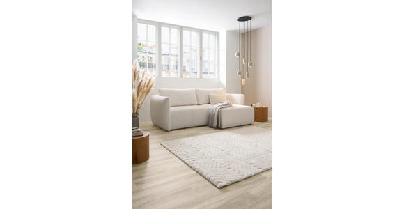 ECKSOFA  in Jersey Creme  - Creme/Schwarz, KONVENTIONELL, Kunststoff/Textil (238/148cm) - Carryhome