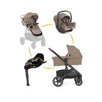KINDERWAGENSET Elara 4in1  - Beigebraun/Schwarz, Basics, Textil/Metall (64/112/97cm) - Joie