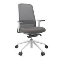 DREHSTUHL Grau, Weiß, Dunkelgrau  - Dunkelgrau/Weiß, MODERN, Kunststoff/Textil (70/103-115/70cm)