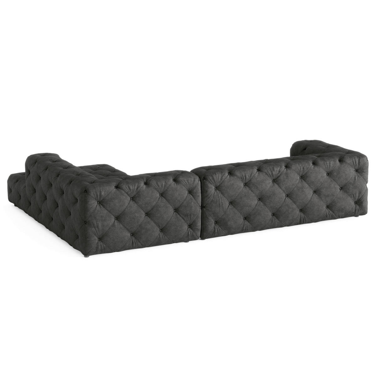 ECKSOFA Fresco in Mikrofaser Anthrazit  325/228 cm  - Anthrazit/Schwarz, Design, Kunststoff/Textil (325/228cm) - P & B
