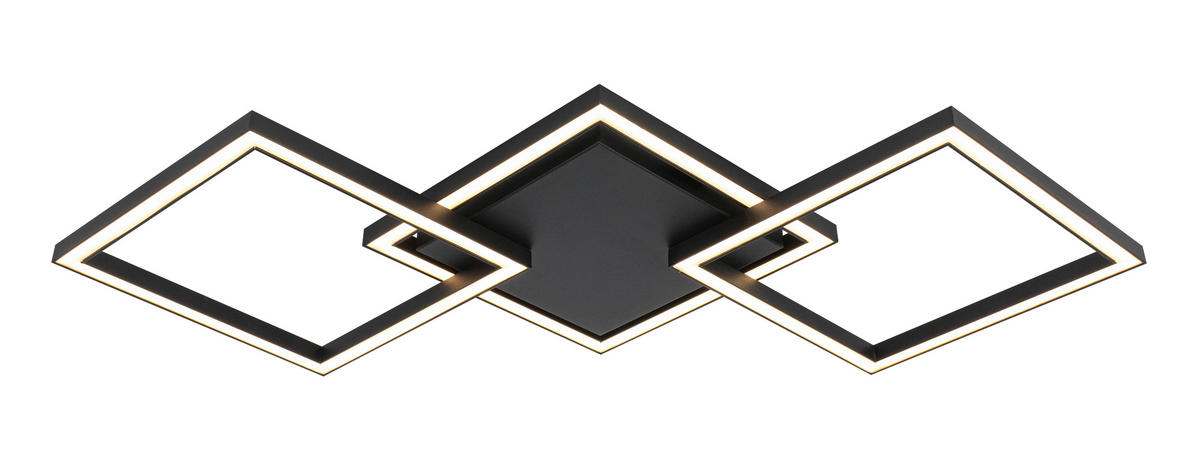 LED PLAFONJERA  - bela/crna, Trendi, metal/plastika (63/27,5/4,7cm) - Novel