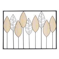 VÄGGDEKORATION   100/2,5/70 cm  - svart/naturfärgad, Trend, metall (100/2,5/70cm) - Ambia Home