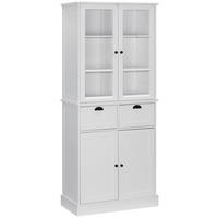 BIFE 76/178/40 cm   - bijela/crna, Lifestyle, staklo/drvni materijal (76/178/40cm) - MID.YOU