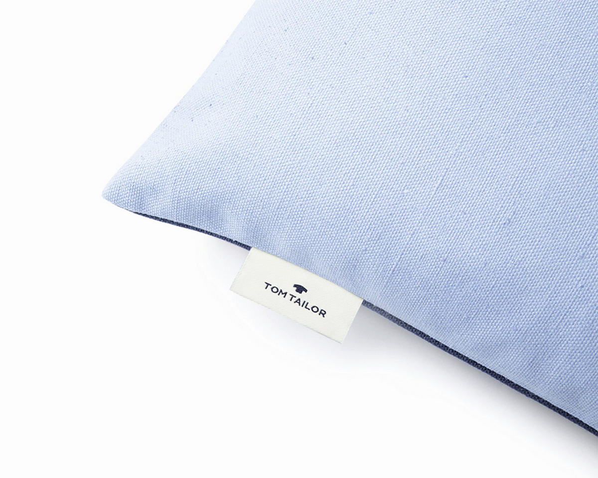 KISSENHÜLLE Dove Signature 40/60 cm  - Blau/Dunkelblau, KONVENTIONELL, Textil (40/60cm) - Tom Tailor