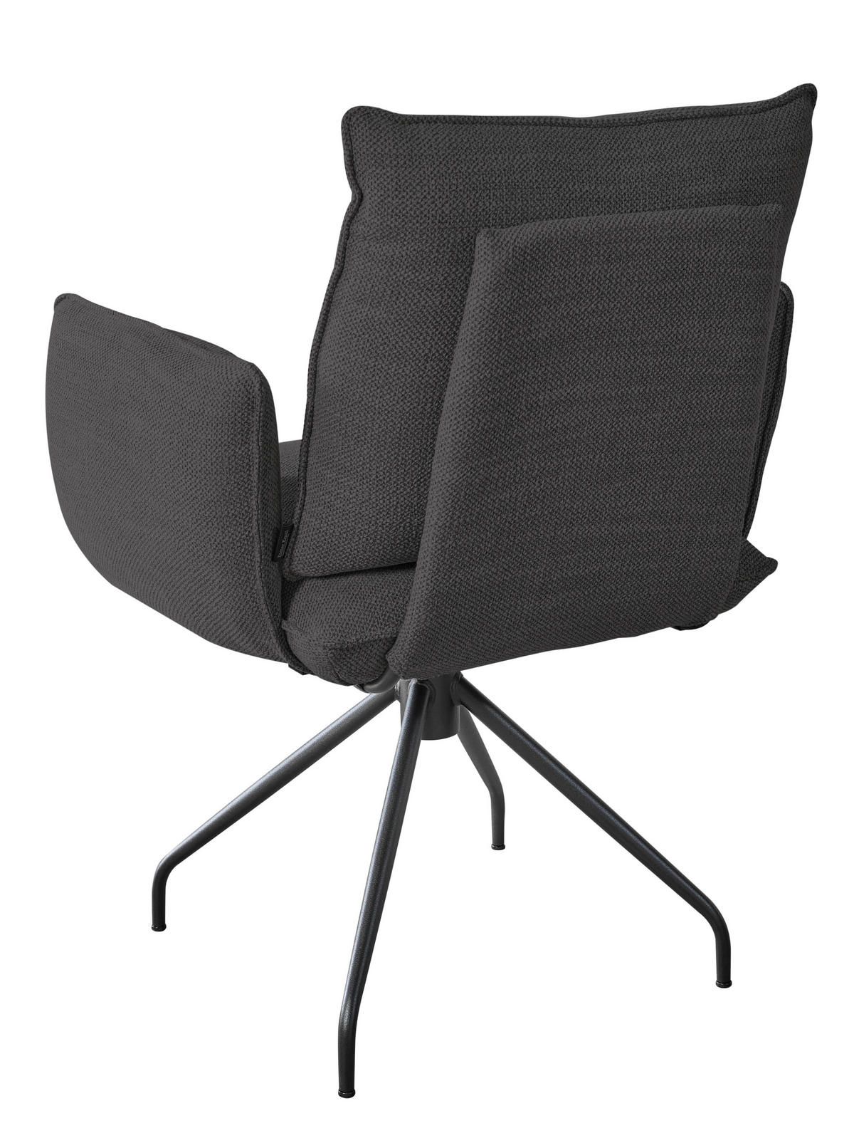 ARMLEHNSTUHL  in Stahl Struktur  - Anthrazit/Schwarz, Design, Textil/Metall (65/90/70cm) - Dieter Knoll
