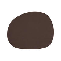 TISCHSET Leder Braun  - Braun, Basics, Leder (41/33.5/0.5cm) - Aida