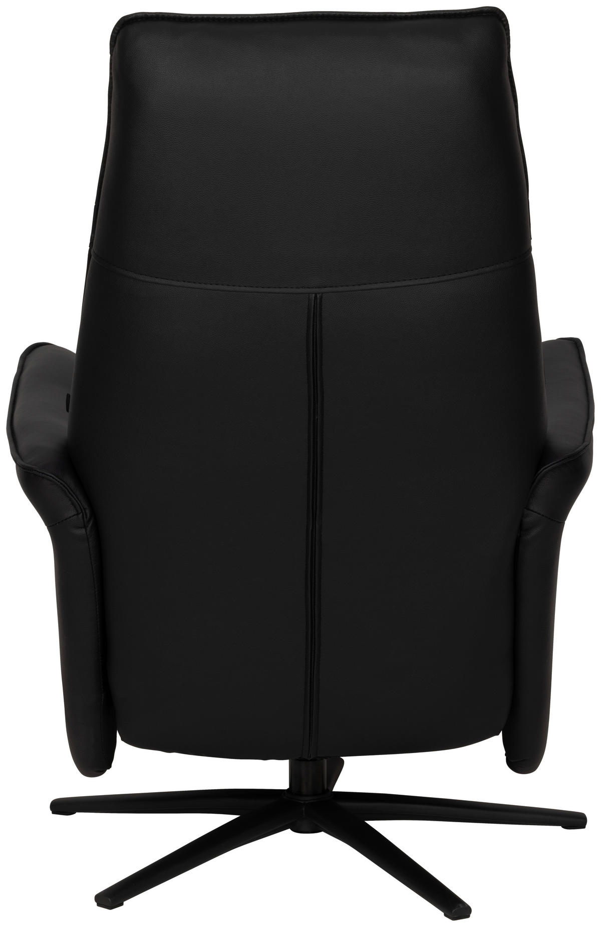 RELAXSESSEL Lederlook Echtleder    - Schwarz, Design, Leder/Holz (79/110/83cm) - Livetastic
