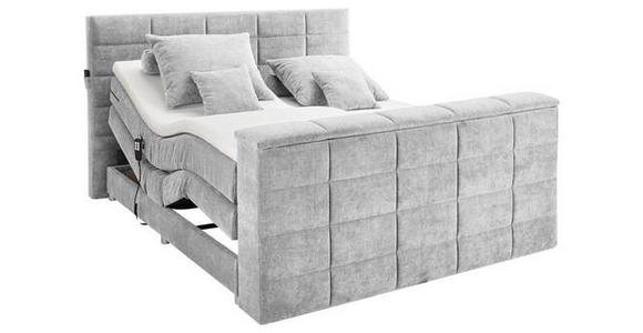 BOXSPRINGBETT 180/200 cm in Silberfarben - Silberfarben, KONVENTIONELL, Textil (180/200cm) - Carryhome