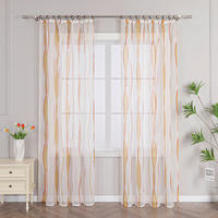 FERTIGVORHANG  transparent  140/225 cm   - Weiß Hochglanz/Orange, Basics, Textil (140/225cm)
