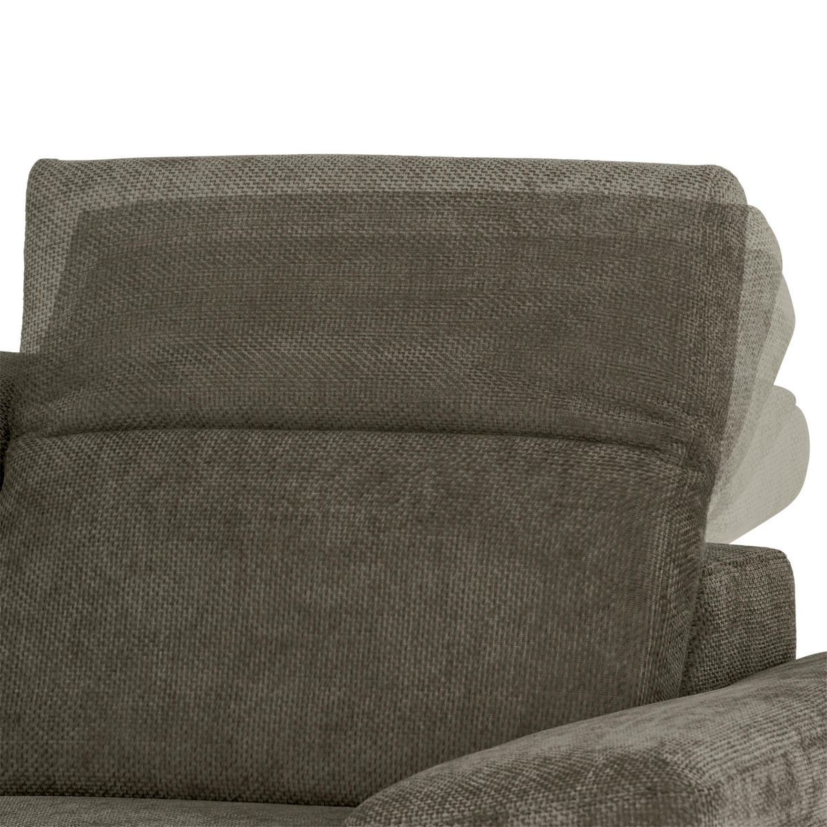 ECKSOFA ROYCE Olivgrün Struktur  - Schwarz/Olivgrün, MODERN, Textil/Metall (194/283cm) - MID.YOU