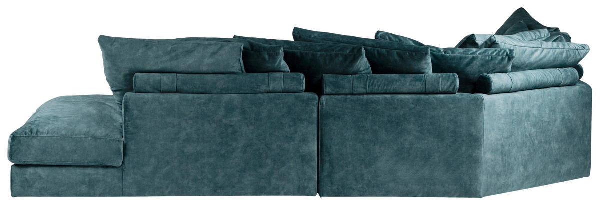 SOFFA i blå  - blå, Klassisk, metall/trä (320/81/320cm) - Novel