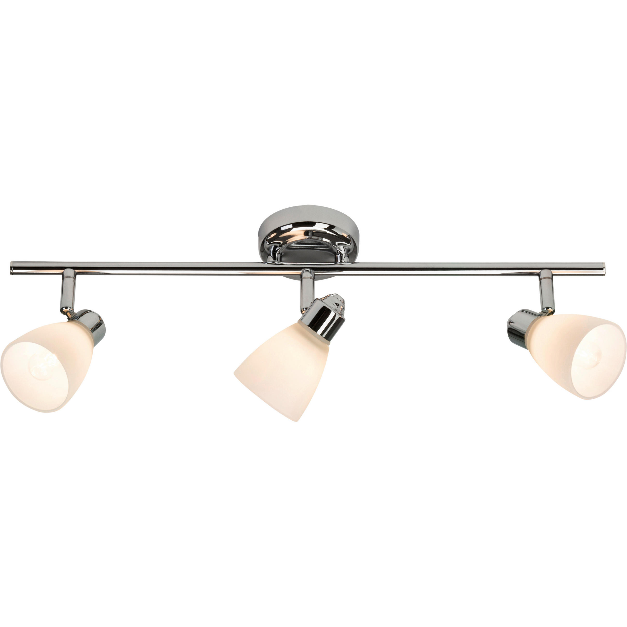 DECKENLEUCHTE Kensington   - Chromfarben/Weiß, KONVENTIONELL, Glas/Metall (14,5/52/18,5cm)
