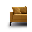 ECKSOFA  in Cord Currygelb  280/173 cm  - Currygelb/Schwarz, KONVENTIONELL, Textil/Metall (280/173cm) - Hom`in
