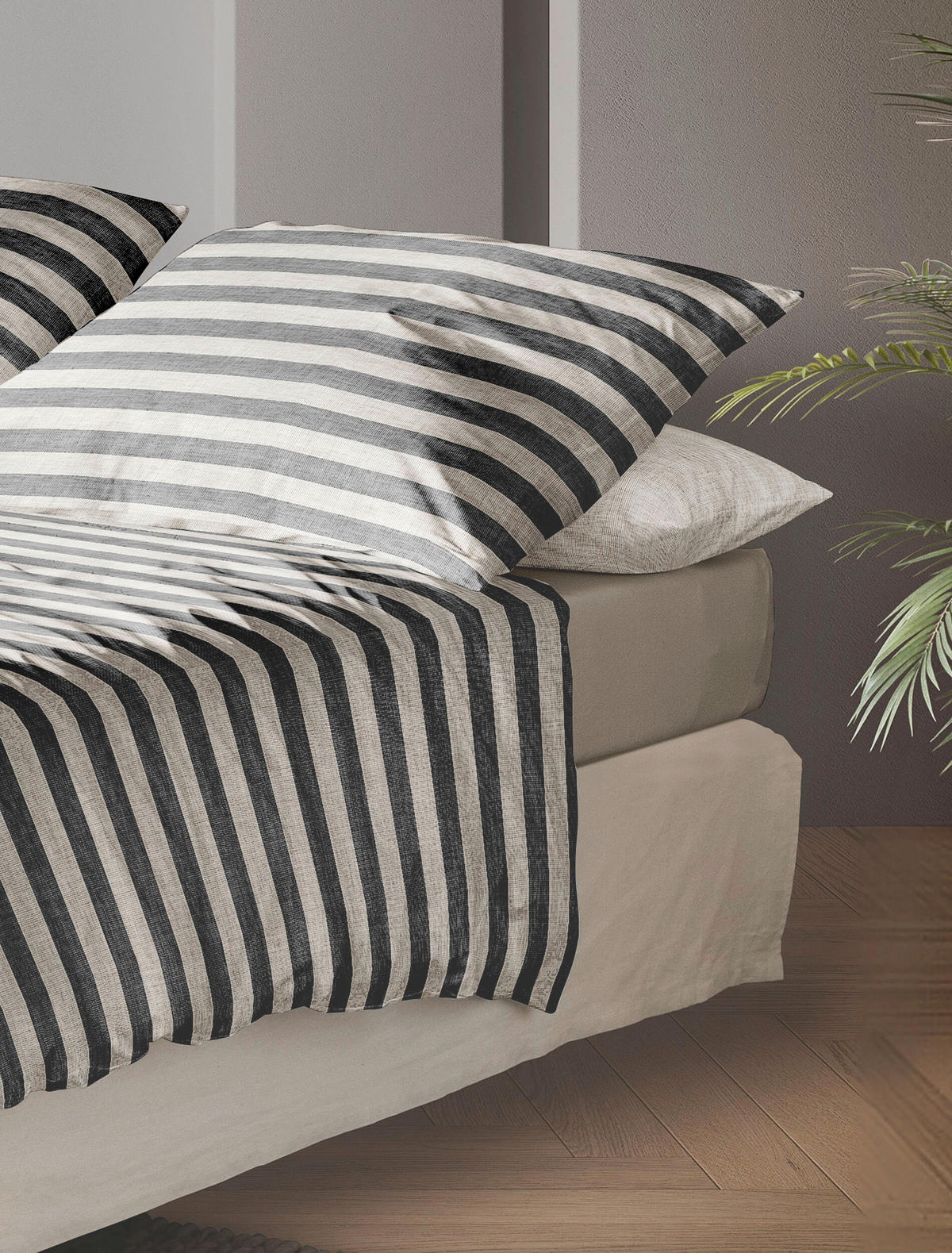 BETTWÄSCHE Makosatin 140/200 cm  - Grau, KONVENTIONELL, Textil (140/200cm) - Irisette
