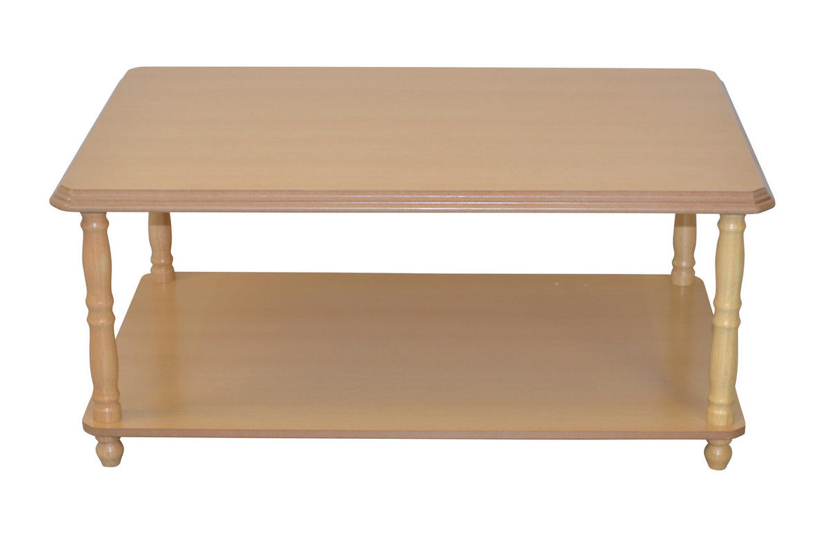 COUCHTISCH Kautschukholz massiv 58,5/89/40 cm rechteckig Buchefarben  - Buchefarben, KONVENTIONELL, Holz/Holzwerkstoff (58,5/89/40cm) - MID.YOU