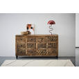 SIDEBOARD  in 160/86/40 cm  - Schwarz/Naturfarben, LIFESTYLE, Holz/Metall (160/86/40cm) - Landscape