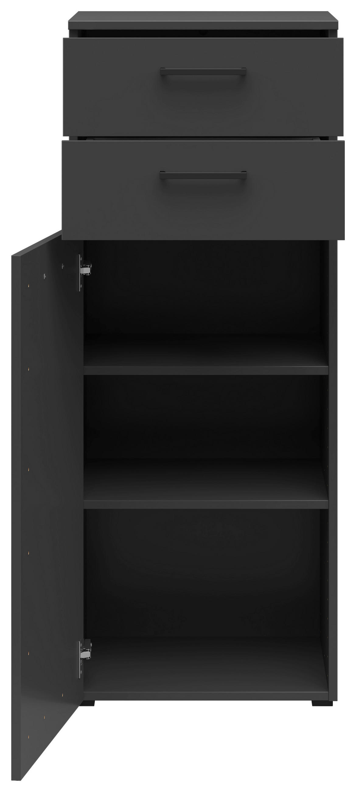 COMODĂ 45/115/40 cm  - grafit/antracit, Modern, plastic/material pe bază de lemn (45/115/40cm) - Carryhome