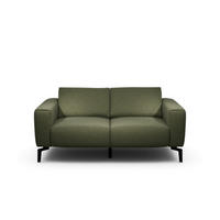 2-SITZER-SOFA Chenille Waldgrün  - Waldgrün/Schwarz, Design, Textil/Metall (180/86/86-94cm) - SENSOO