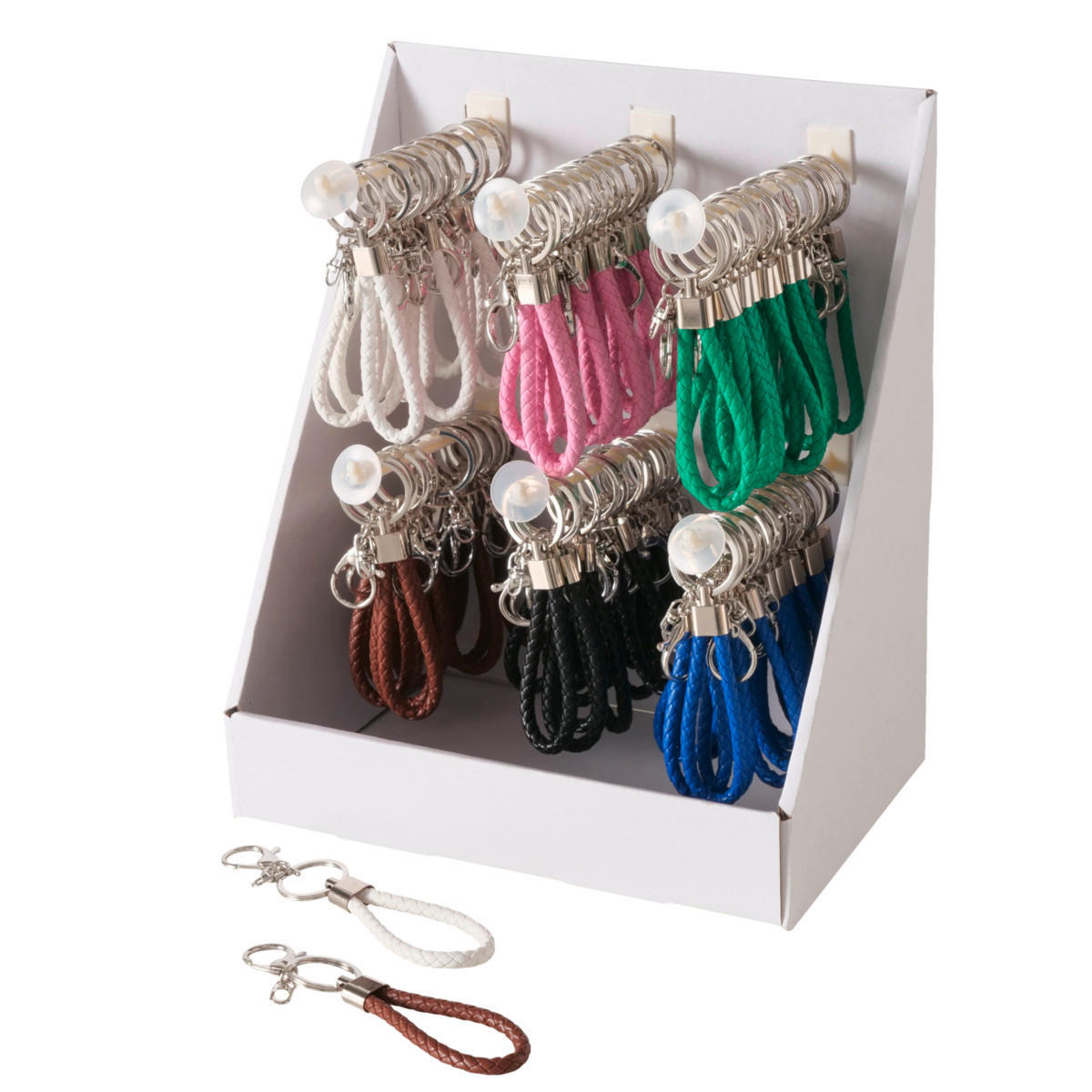 PRÍVESOK NA KĽÚČE - hnedá/čierna, Basics, kov/textil (15,5/3/1,0cm)