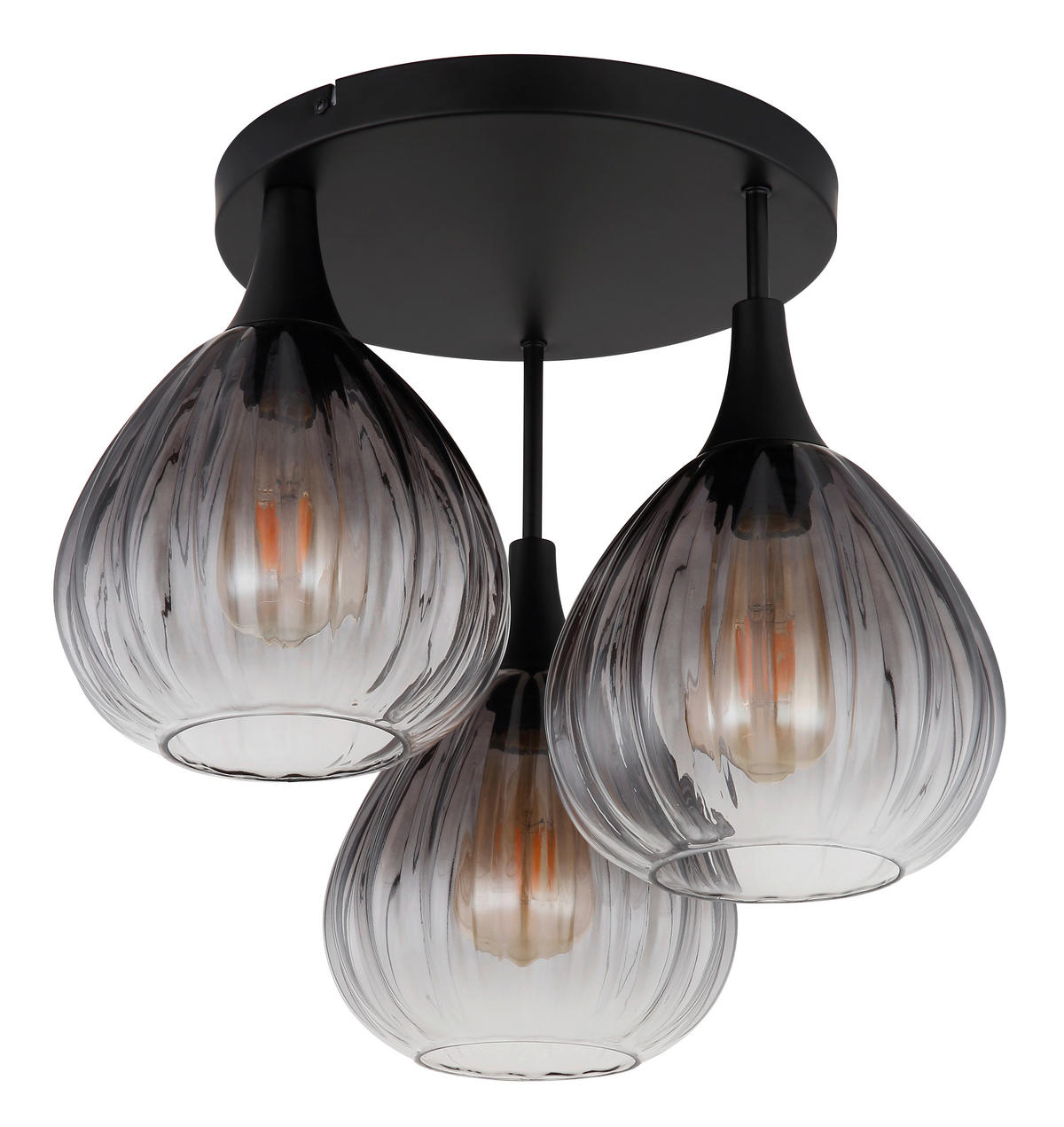 DECKENLEUCHTE  44/35 cm    - Klar, Design, Glas/Metall (44/35cm) - Globo