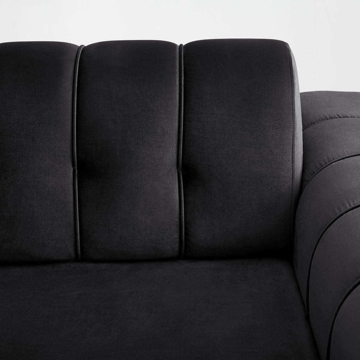 3-sitzer-sofa Aile, textil, negru - auriu/negru, Lifestyle, textil (244/80/90cm) - Based