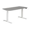 IFJÚSÁGI ÍRÓASZTAL  - palaszürke/fehér, Konventionell, faalapú anyag/fém (150/75/62-127cm) - Paidi