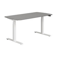IFJÚSÁGI ÍRÓASZTAL  - palaszürke/fehér, Konventionell, faalapú anyag/fém (150/75/62-127cm) - Paidi