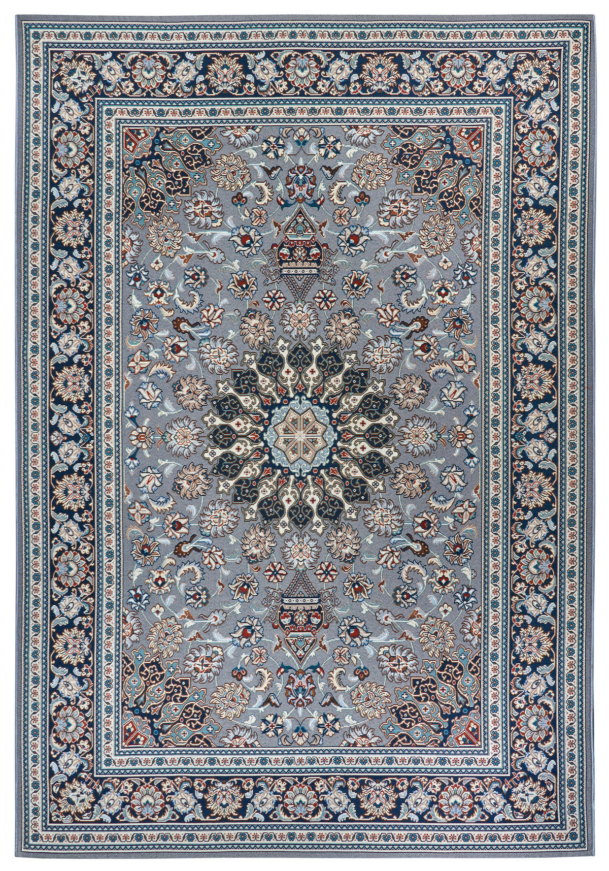 OUTDOORTEPPICH 200/285 cm Flair Blau, Grau  - Blau/Grau, Design, Kunststoff (200/285cm)