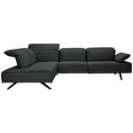 ECKSOFA  in Echtleder Anthrazit  230/290 cm  - Anthrazit, Design, Leder/Metall (230/290cm) - Johann Jakob