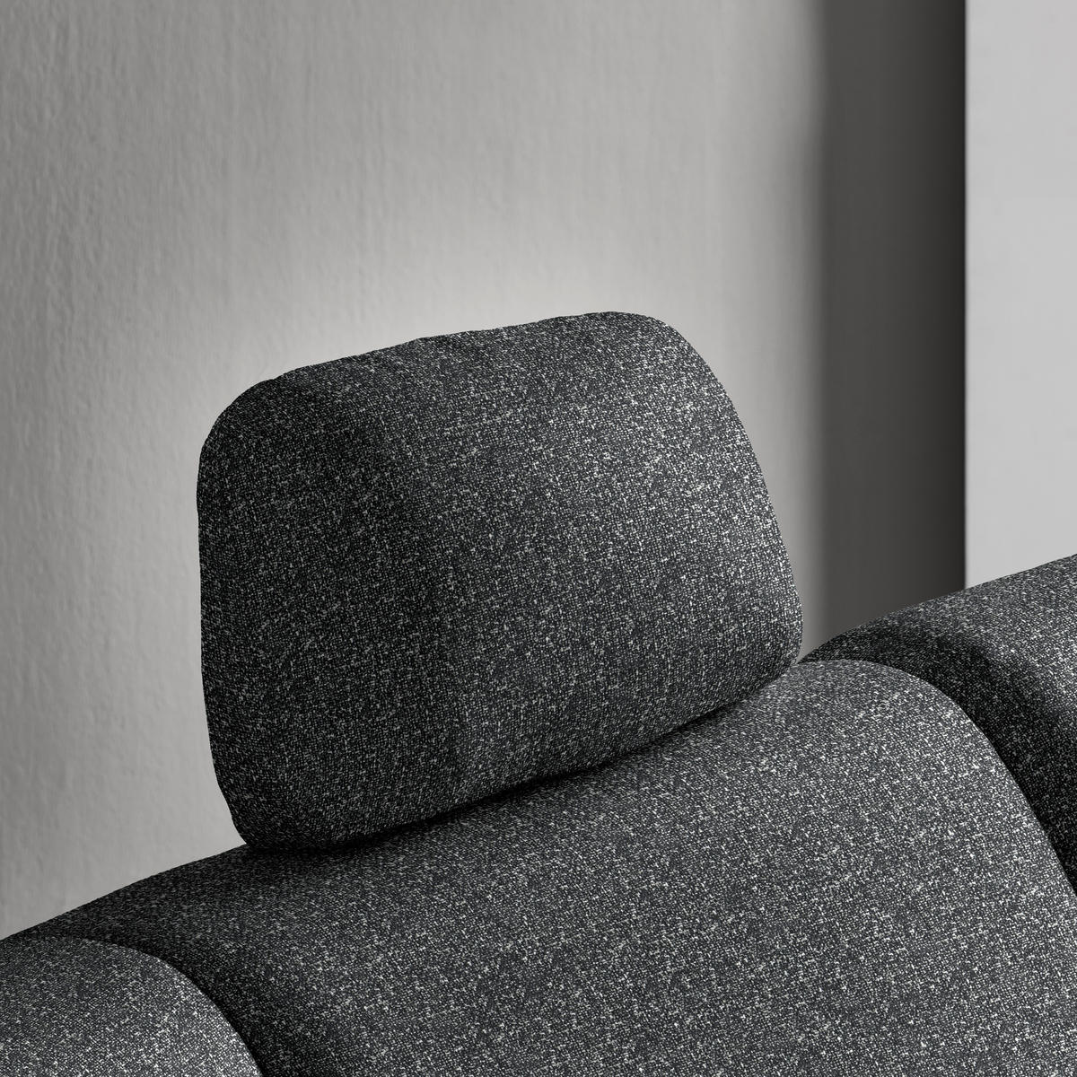 ECKSOFA  in Mikrovelours Anthrazit  227/208 cm  - Anthrazit/Alufarben, KONVENTIONELL, Textil/Metall (227/208cm) - Sedda