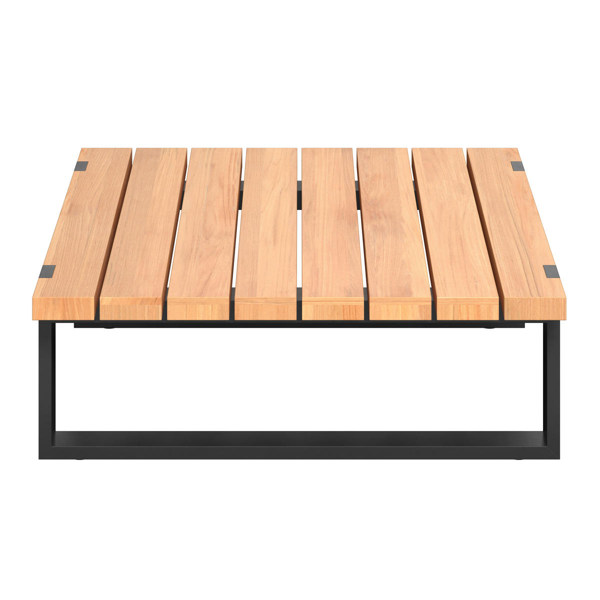 LOUNGEGARNITUR 3-teilig  253/254 cm  Teakholz Aluminium  - Schwarz/Teakfarben, MODERN, Holz/Textil (253/254cm) - Ambia Garden