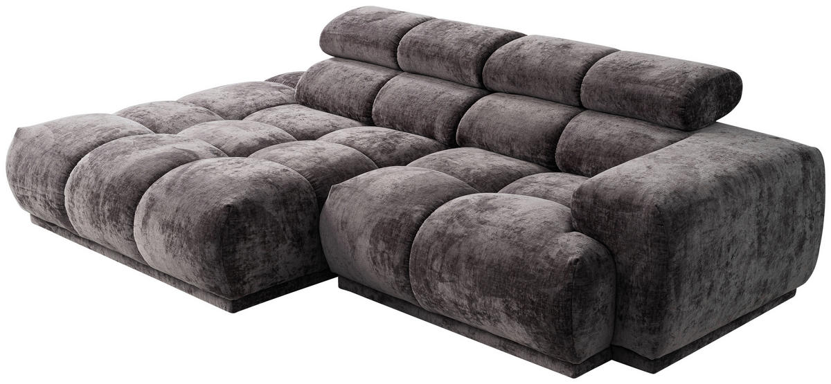 ECKSOFA in Flachgewebe Anthrazit  150/239 cm  - Anthrazit, MODERN, Textil (150/239cm) - MID.YOU