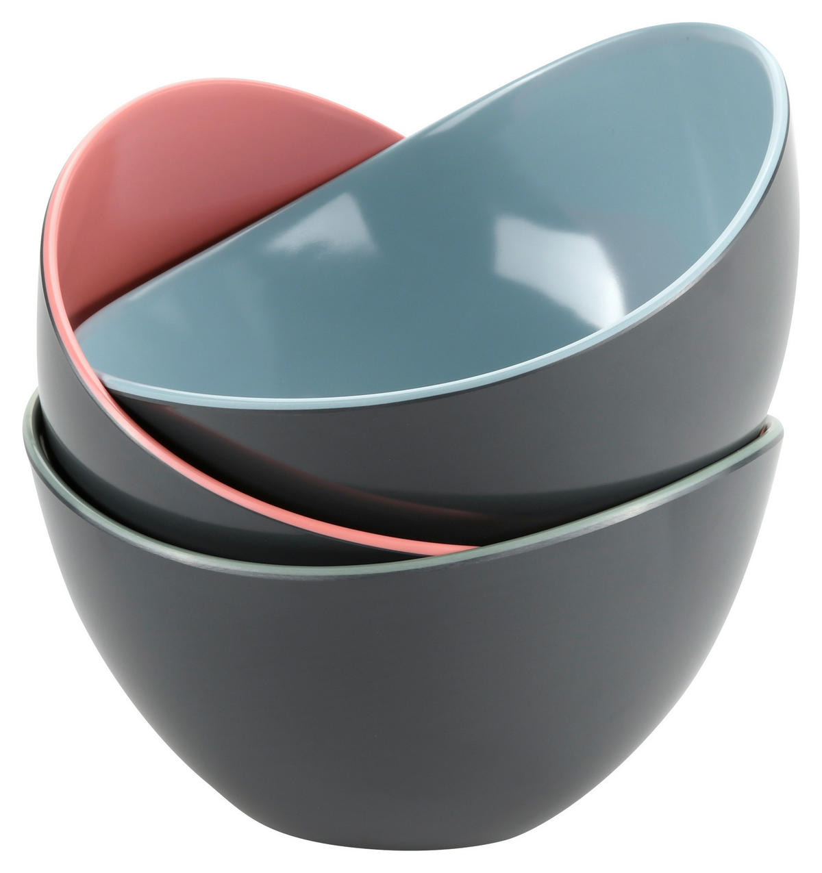 OBSTSCHALE   20/12/11 cm  - Pastellblau/Altrosa, Basics, Kunststoff (20/12/11cm) - Kesper