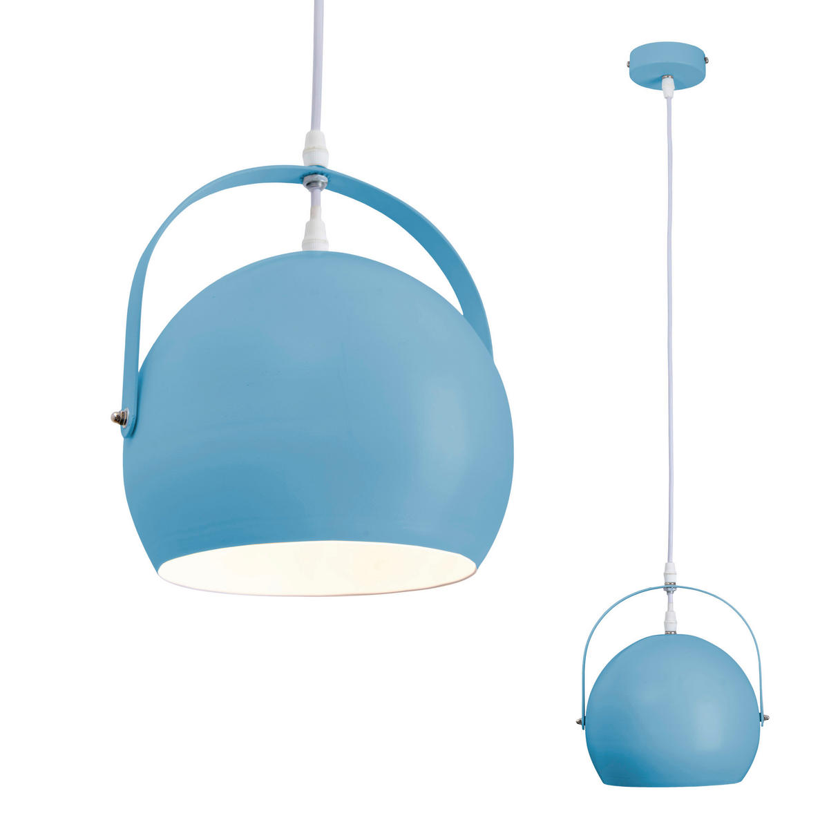 PENDELLEUCHTE 25/132 cm  - Blau, Basics, Metall (25/132cm) - Näve