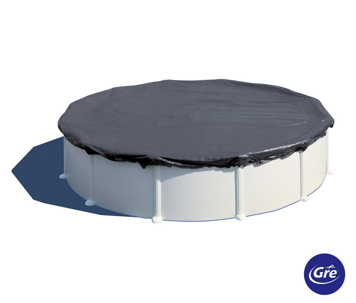 POOLABDECKPLANE 480 cm  - Schwarz, KONVENTIONELL, Kunststoff (480cm) - Gre