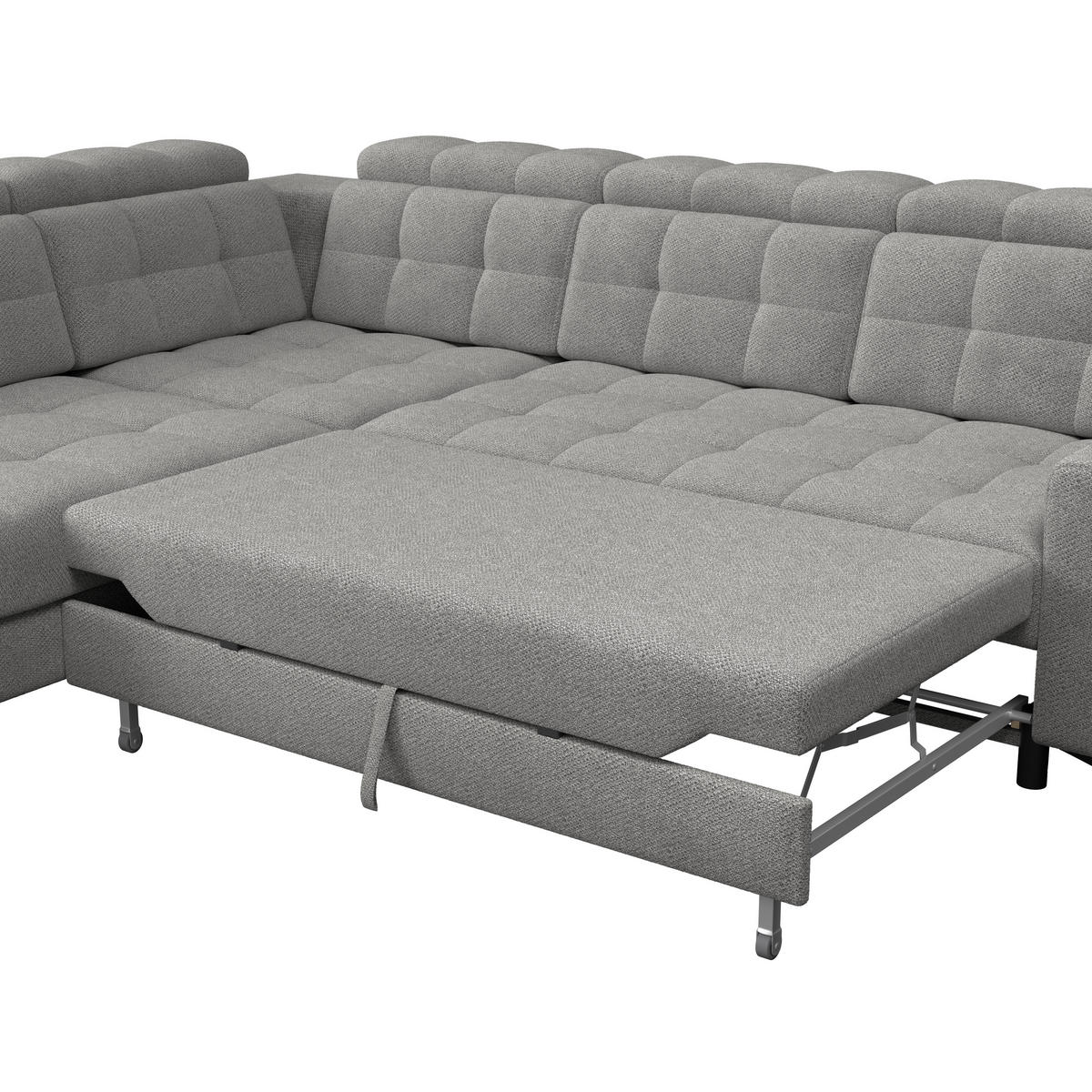 HÖRNSOFFA i velour mörkgrå  - mörkgrå/svart, Romantik / Lanthus, metall/textil (228/289cm) - MID.YOU