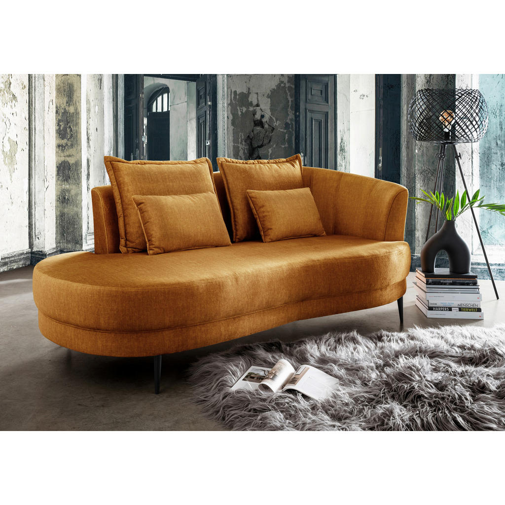 Thumbnail - Livetastic Ottomane, Gelb, Textil, Uni, Füllung: Schaumstoff, 211x85x102 cm, Made in EU, Typenauswahl, seitenverkehrt er...