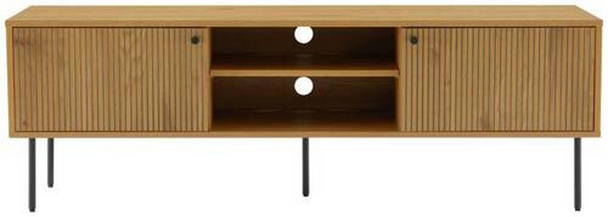 LOWBOARD Line  in 150/50/40 cm  - Eichefarben/Schwarz, Design, Holzwerkstoff/Metall (150/50/40cm) - Carryhome