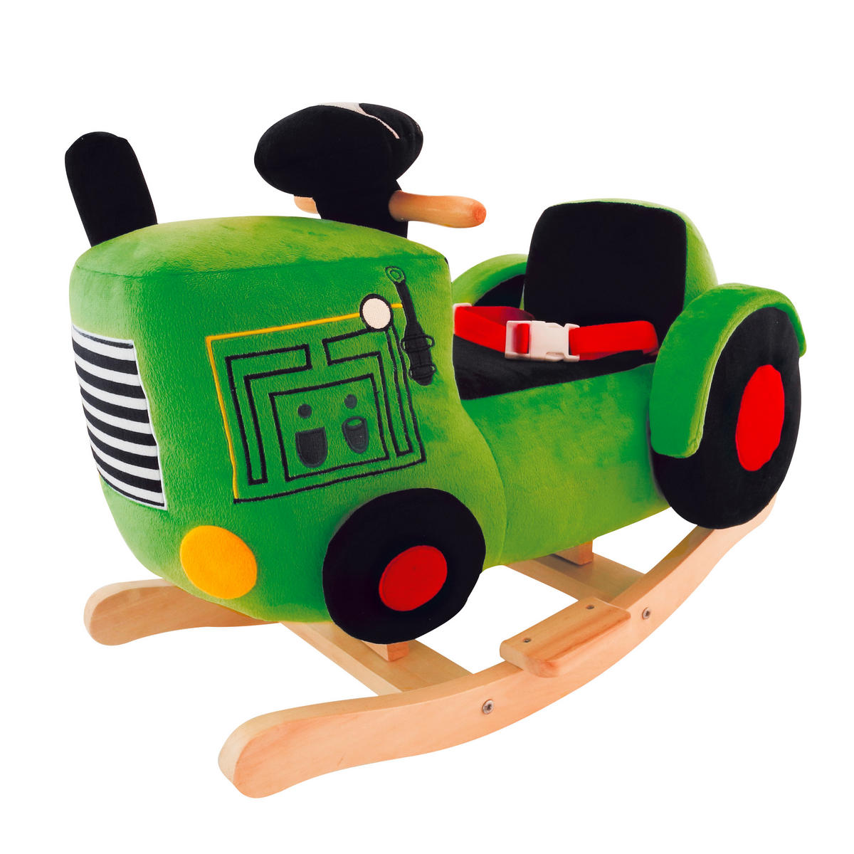 HOUPACÍ TRAKTOR - černá/zelená, Trend, dřevo/textil (59/32,5/47cm)